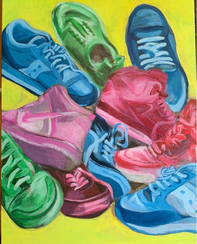 Collection, acrylic on canvas, 16x20”, 2020