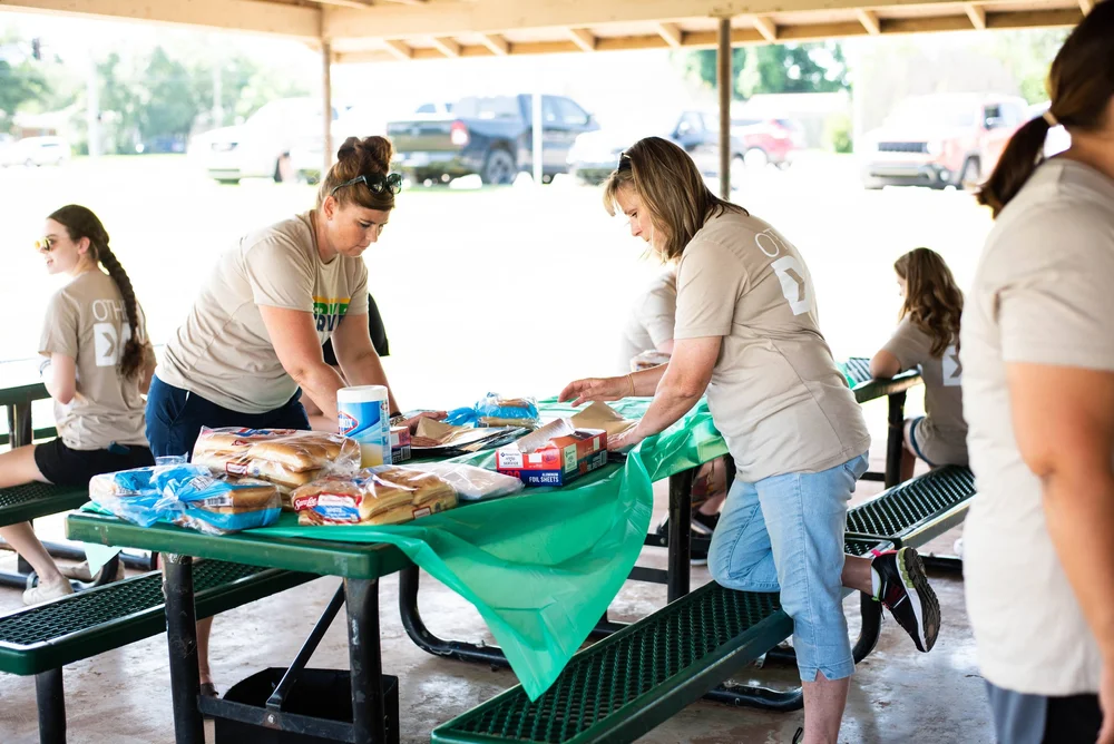 Cornerstone volunteers serving the community