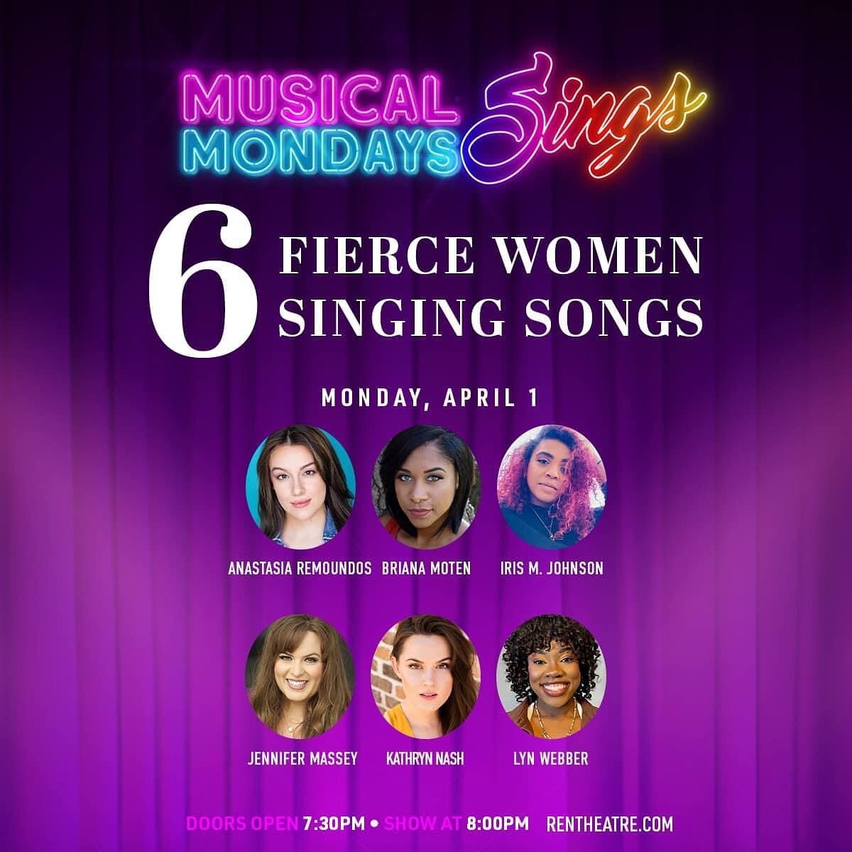 Don&rsquo;t let a little Cease and Desixed get you down. We still have 6 incredible women singing tomorrow at Musical Mondays. Doors open at 7:30. rentheatre.com