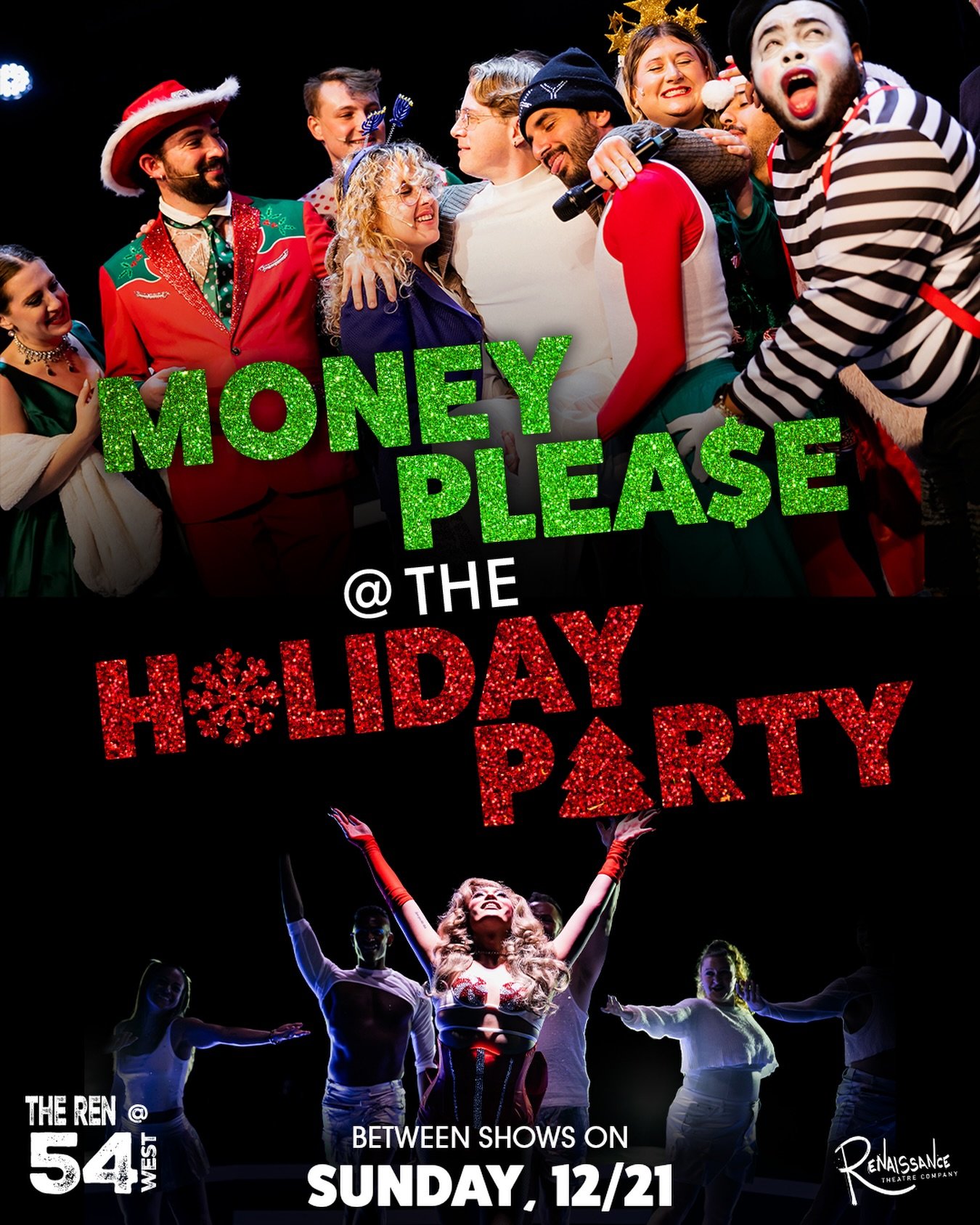 We&rsquo;re all about creating the holiday fun, but without your money, we have none! We&rsquo;re asking for &ldquo;Money, please!&rdquo; at our benefit holiday shows on Sunday, December 21st. Join us for a reception and champagne toast between &ldqu