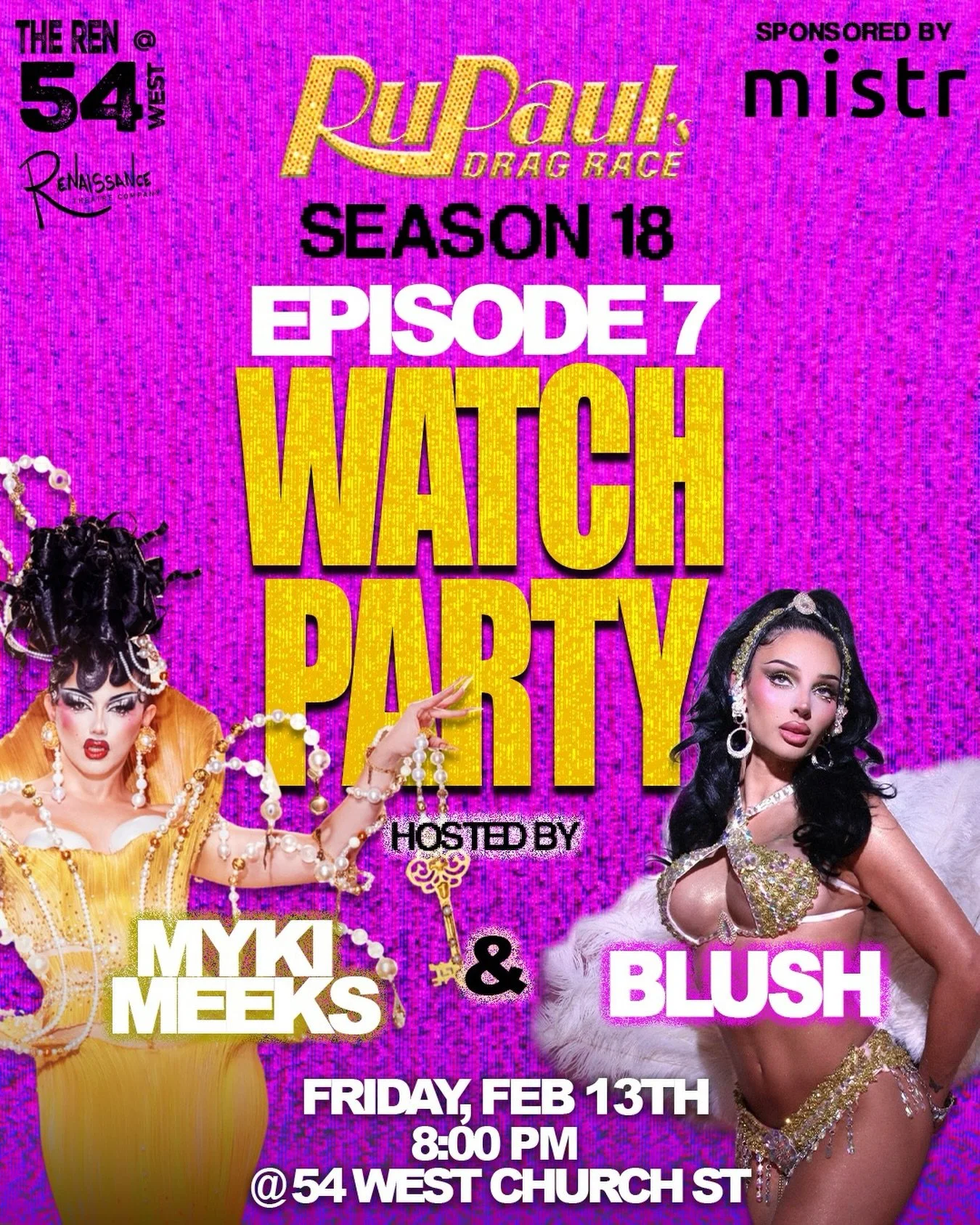 Omg, we&rsquo;re blushing! Myki&rsquo;s back tomorrow with Blush *swoon* to host Ep 7&rsquo;s Watch Party. Tickets are almost sold out, Divas. Get them while you can! Rentheatre.com