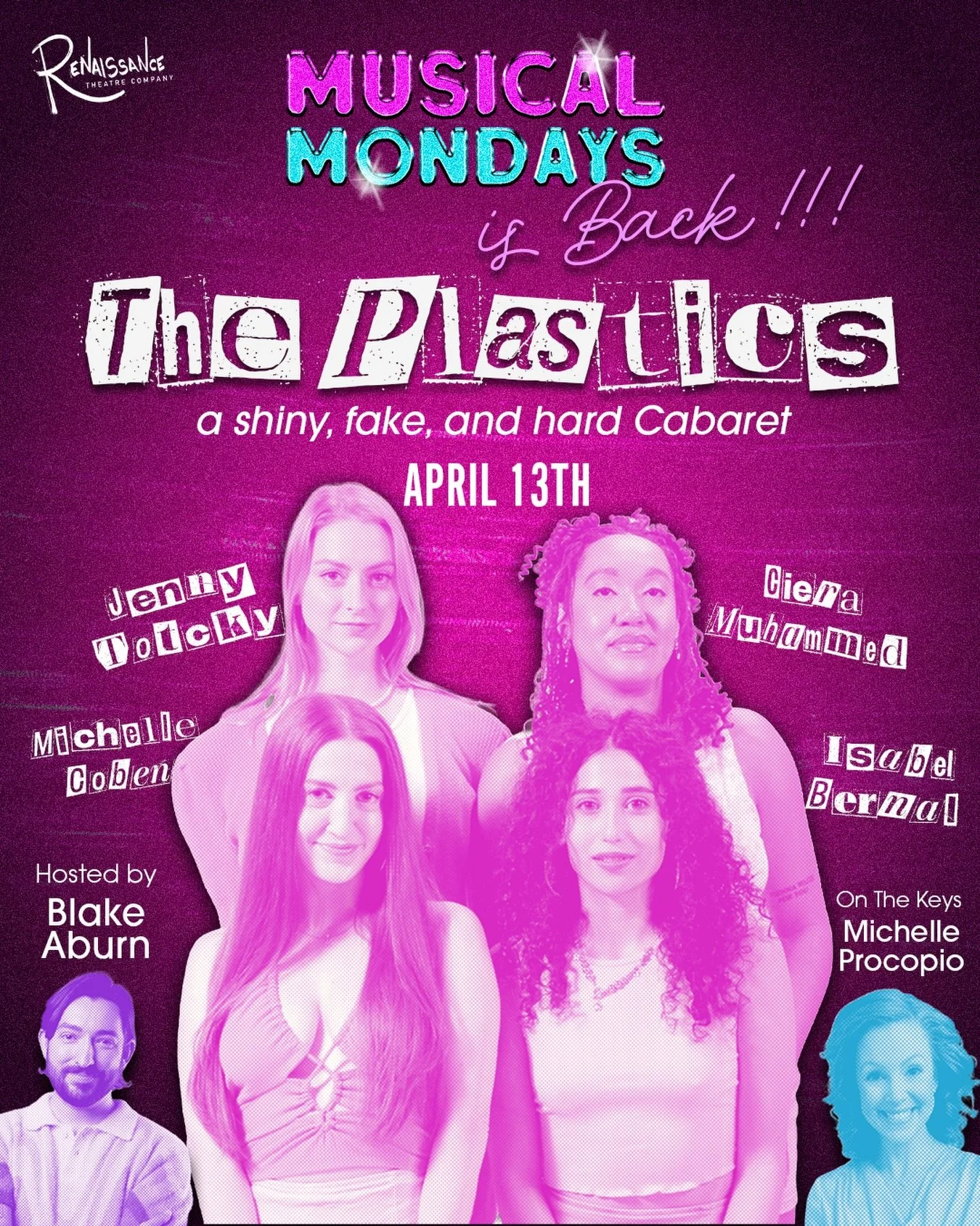Are you ready to f*cking sing along?!? Musical Mondays *returns* with The Plastics Cabaret featuring the stars of The Ren&rsquo;s production of &ldquo;Mean Girls&rdquo; performing some of their fave musical theatre tunes. One night only on Monday, Ap