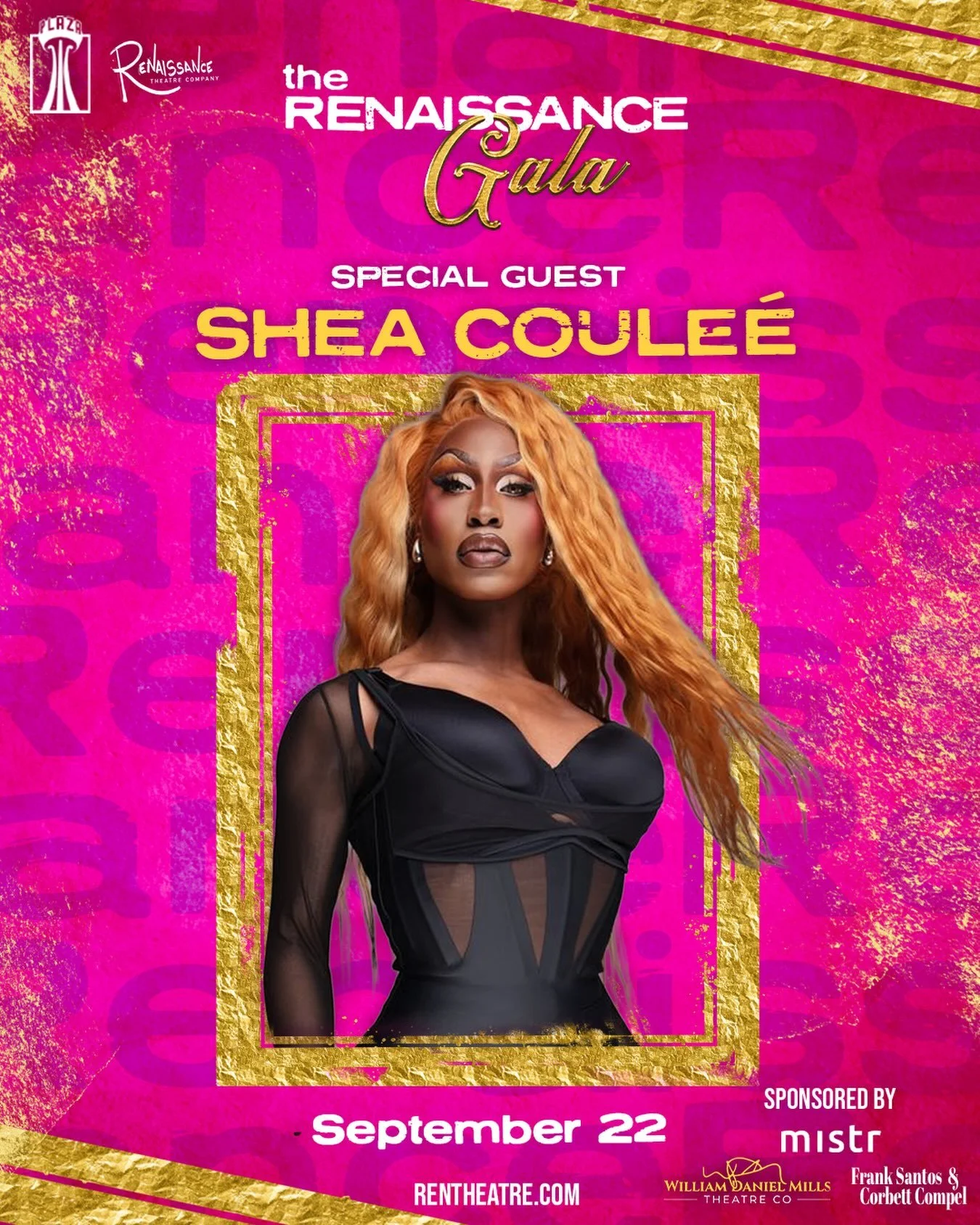 Actress, drag artist, and winner of RuPaul&rsquo;s Drag Race All Stars 5&hellip; Shea Coule&eacute; is one of our very special guests for The Renaissance Gala. See her September 22 at the Plaza Live. Meet and Greets available. Tickets at rentheatre.c