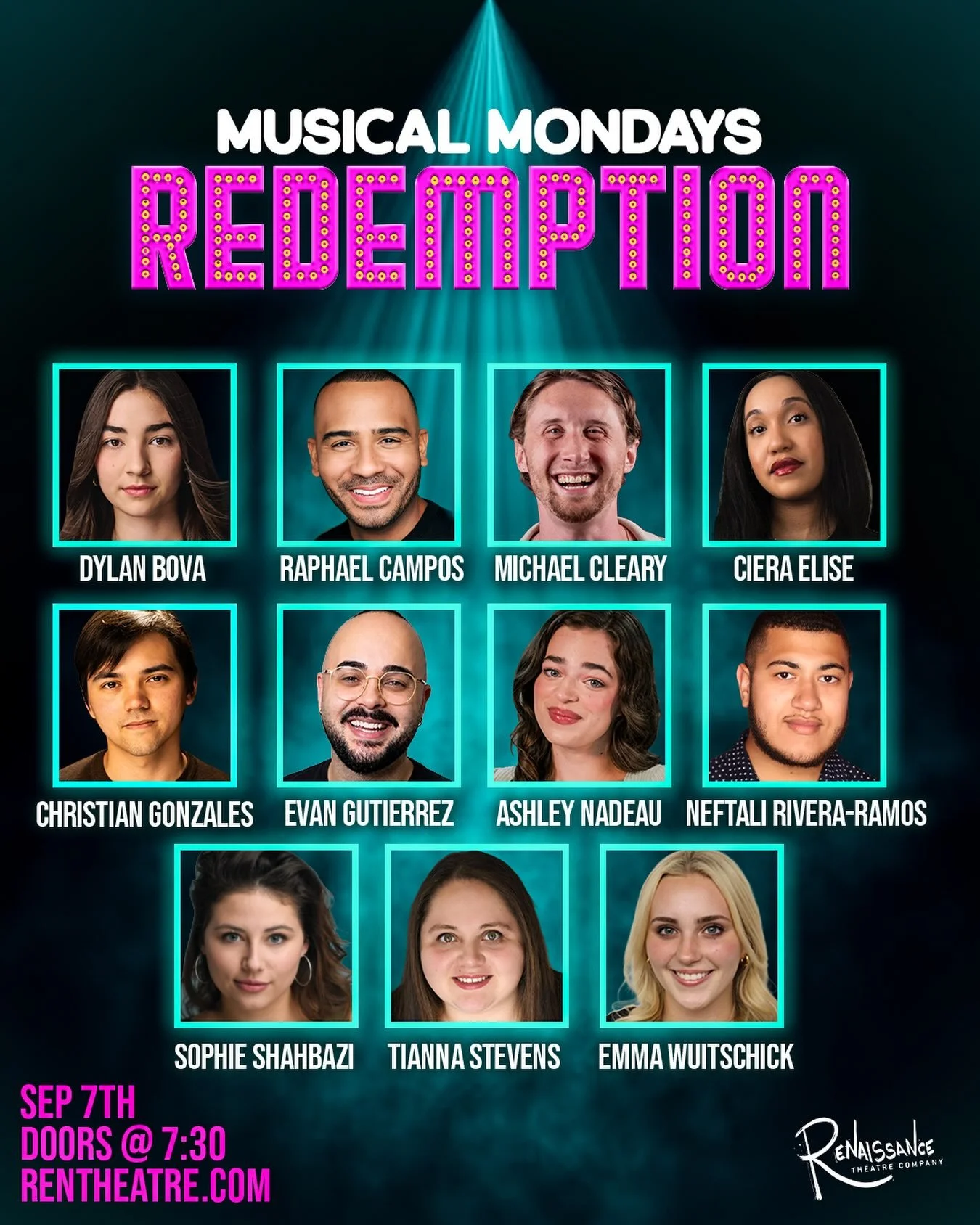 Musical Mondays Redemption is coming to you September 7th. See these courageous singers face their fears as they &ldquo;redo&rdquo; a performance from their past. Rentheatre.com