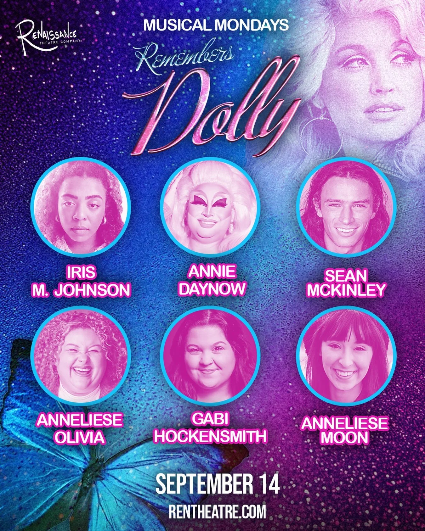 Introducing the cast of &ldquo;Musical Mondays Remembers Dolly.&rdquo; September 14th. Rentheatre.com