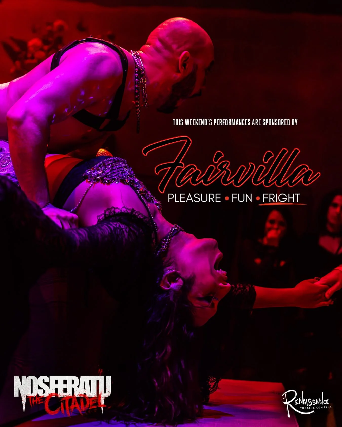 This weekend&rsquo;s performances of Nosferatu: The Citadel are sponsored by @fairvilla . Surrender to the pleasures of our Coven and get your tickets at rentheatre.com

Photo by @jc.px_