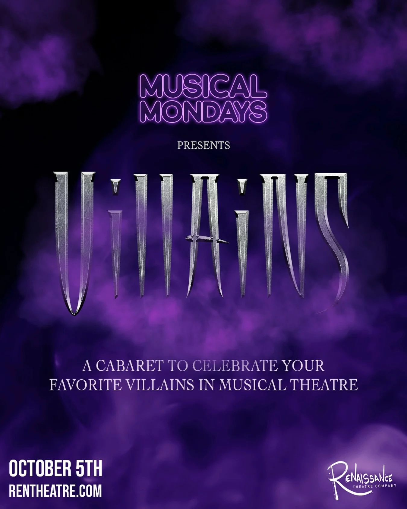 It&rsquo;s good to be bad, so of course we had to sing about it. Musical Mondays Villains Cabaret is October 5th. Get tix at Rentheatre.com