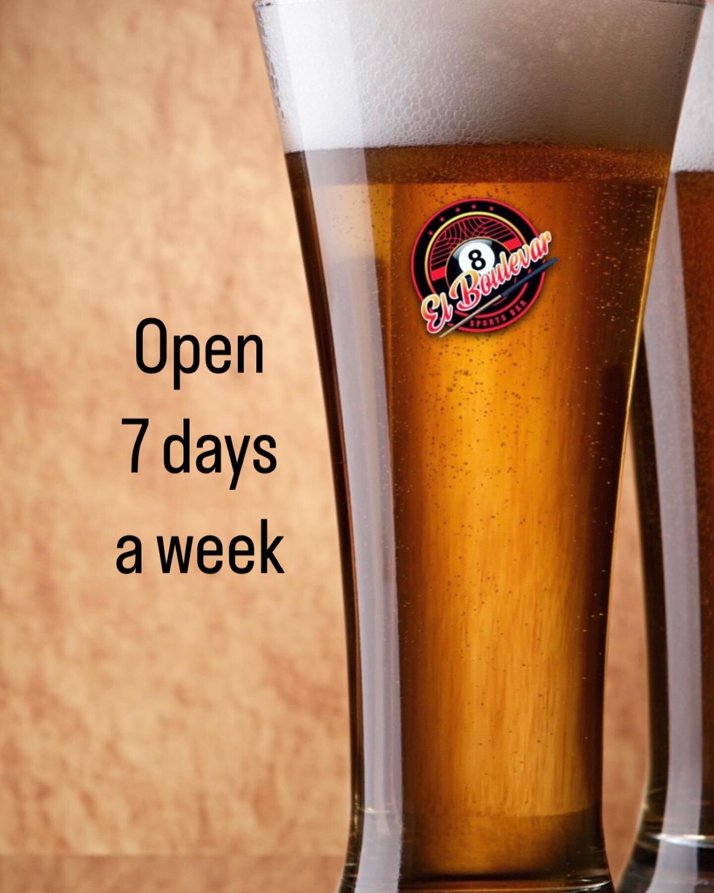 Open 7 days a week!!! 
Abrimos los 7 dias de la semana!!!
@elboulevarsportsbar 
#elboulevar#blvd##whittierblvd#beer#cerveza#bar#sportsbar#localbar#cervezeria#elboulevarsportsbar#open7daysaweek#explorepgae#losangelessportsbar