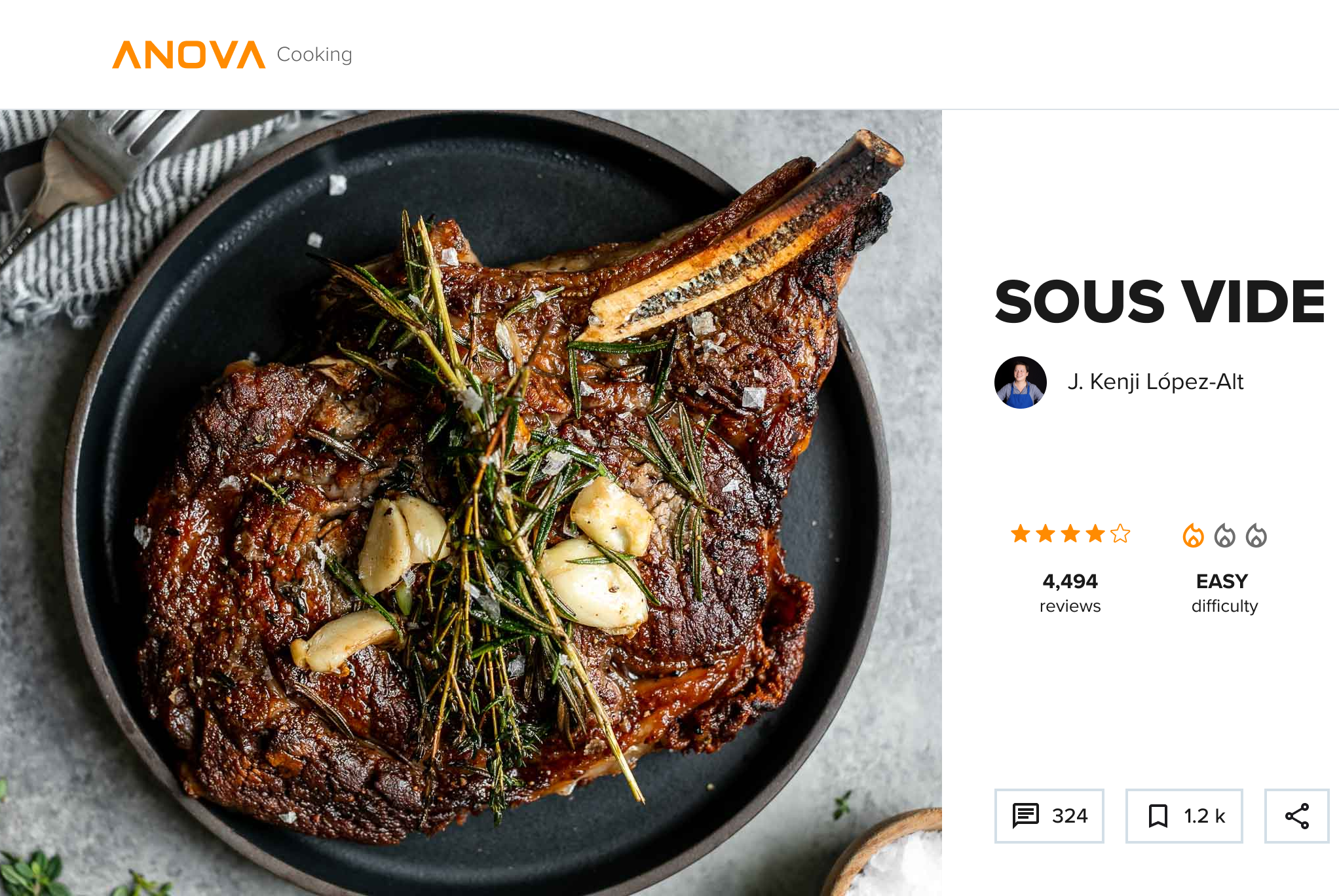 Anova Culinary - Recipe Experience