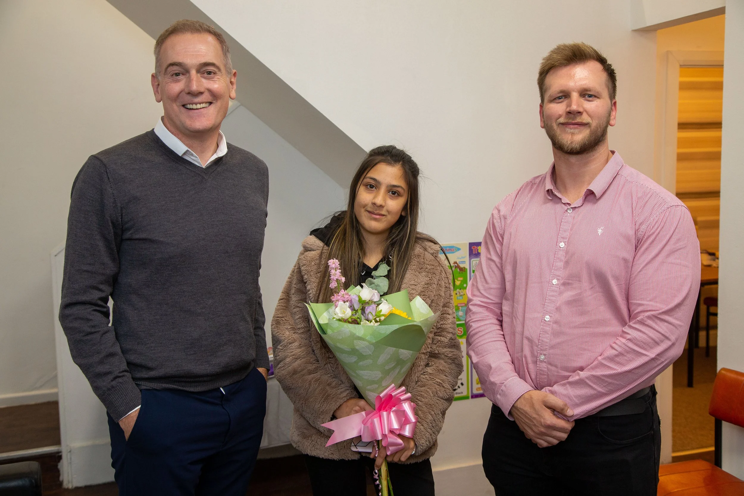 Andy Preston Presenting Ameera for exam success with James 