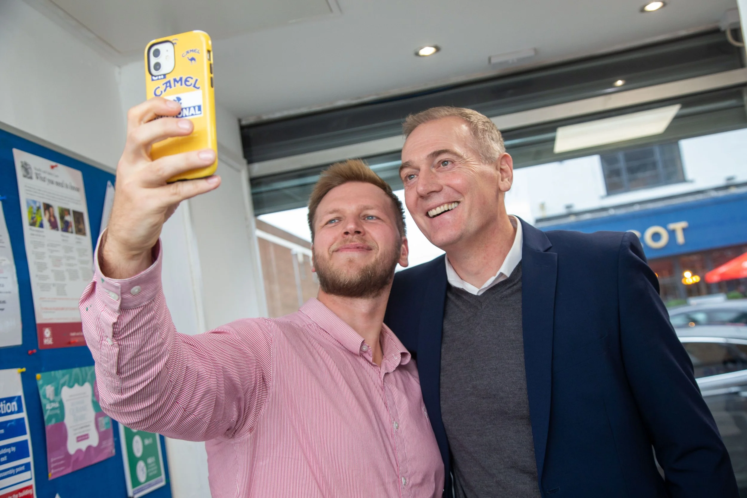 James with Andy Preston at Centre visit (Middlesbrough Mayor)