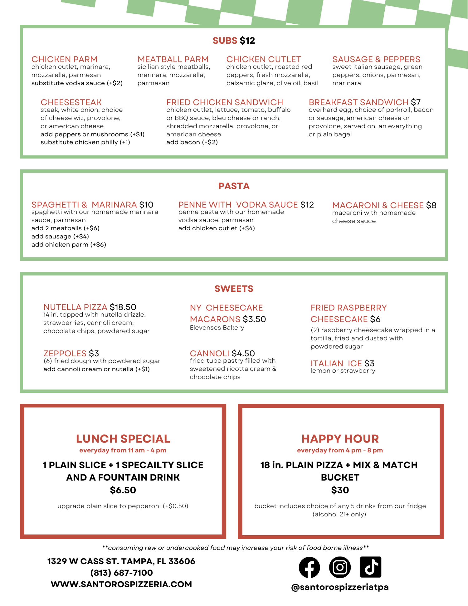 Our Menu — Santoro's Pizzeria