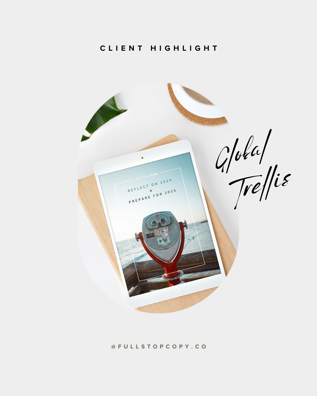 CLIENT HIGHLIGHT ➜ GLOBAL TELLIS

Each year @globaltrellis produces a packet to help you debrief the year before and thoughtfully prepare for the year ahead. This year we expanded the format and have included some free downloads for all. Visit the li