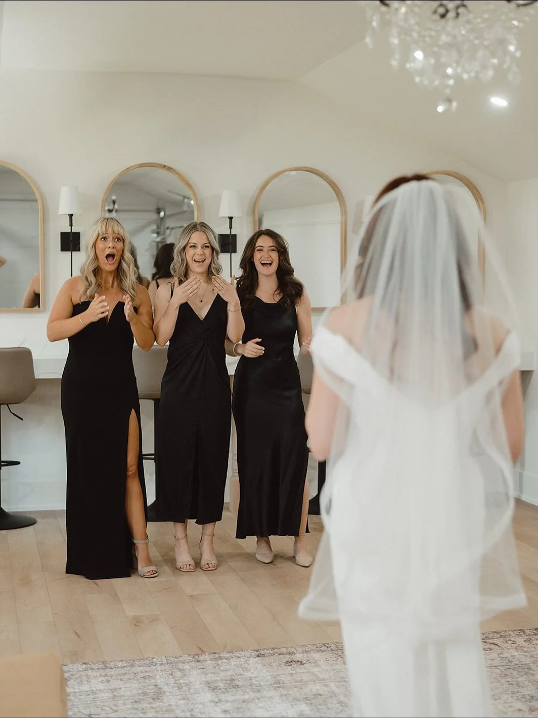 the bridal suite 

the combination of antique furniture &amp; decor, a mini kitchenette area, five hair/makeup stations, a change room, and enough room for you and your bridal party to get ready on site and have a glass (or two) of champagne!!! cheer