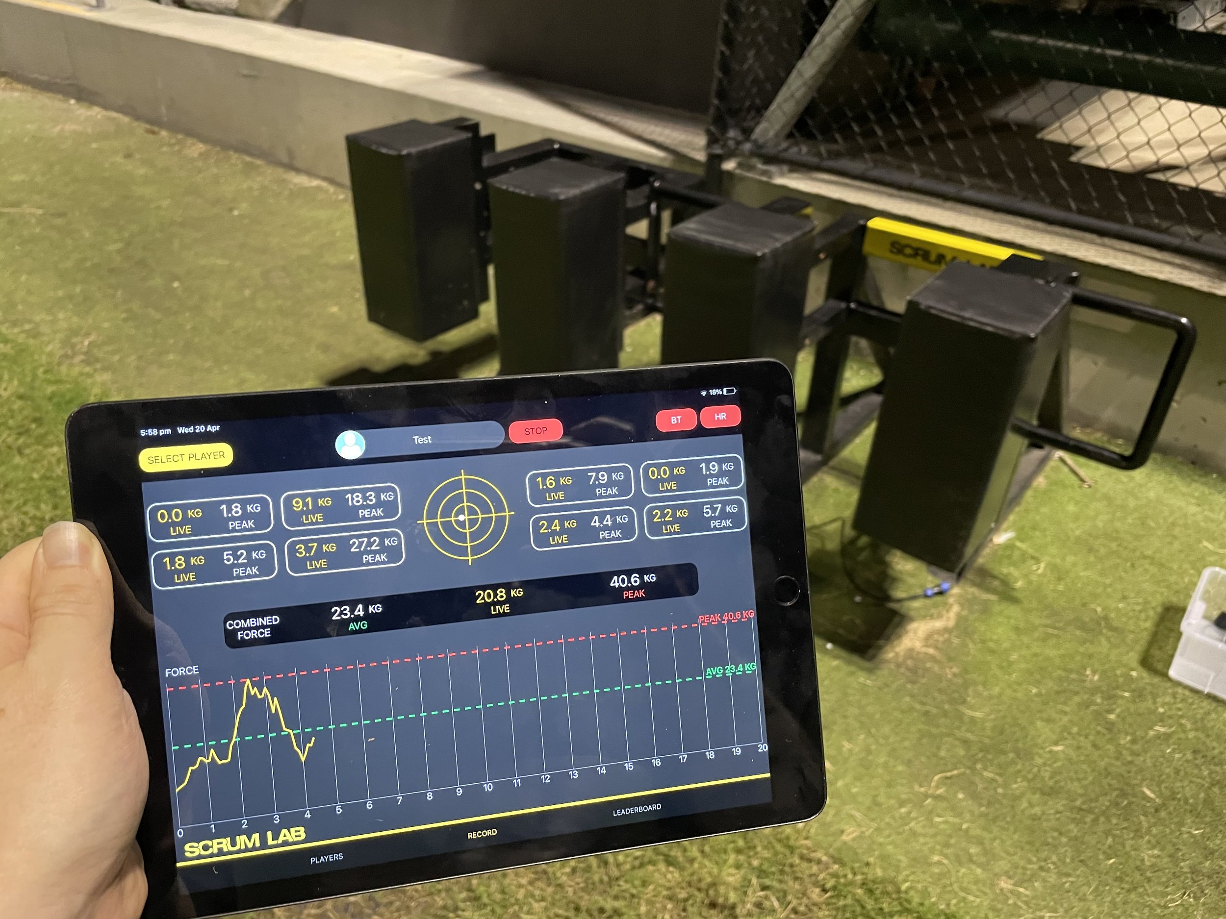 Development of App and Electronics for a smart sport rugby scrum machine capable of logging force during training sessions.