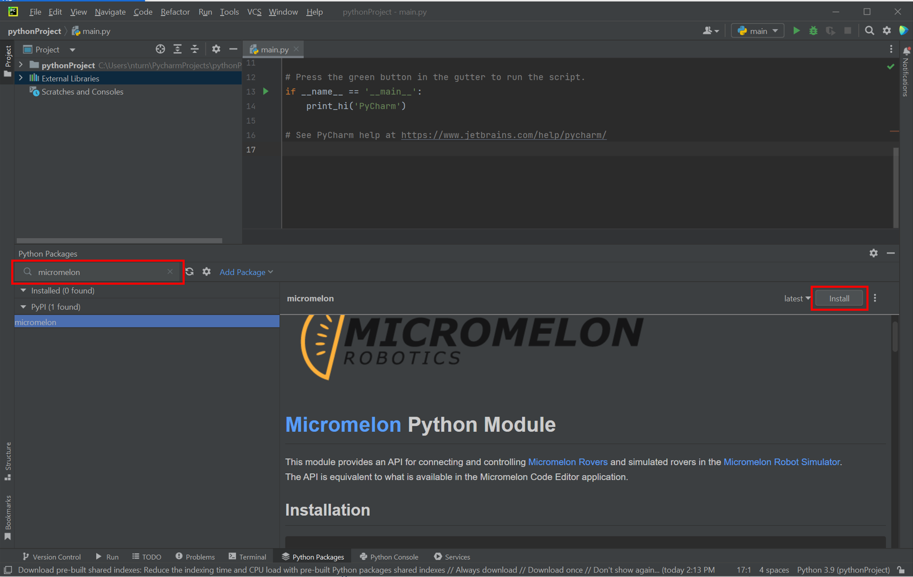 How To Install PyCharm — Micromelon Robotics