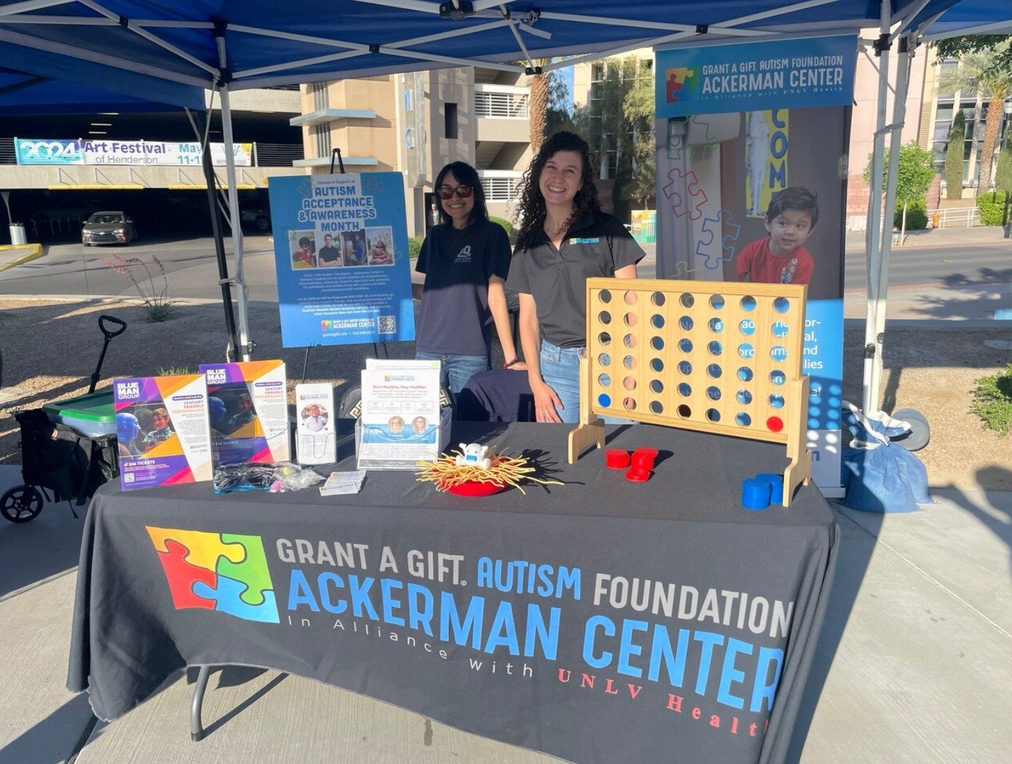We couldn't close out #AutismAcceptanceMonth without thanking the @hendersonpolicedepartment for your partnership on the Autism Allies event in the @waterstreetdistrict! The HPD organized an evening of resources, fun, and games, bringing together com