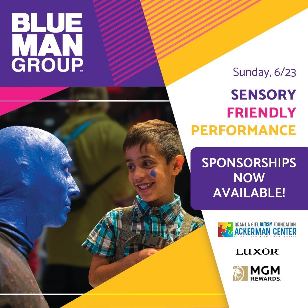 Sponsorships are now available for our upcoming Blue Man Group sensory-friendly performance on Sun, 6/23! Multiple levels starting at $250 are available for this family-friendly event, all containing ticket packages and various event activation oppor