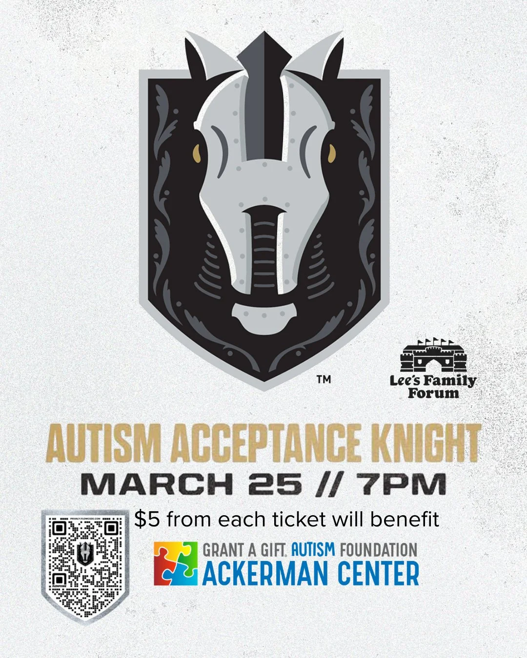 Join us for a KNIGHT out on Wednesday, March 25th at 7:00 PM for a powerful night with the @hendersonsilverknights during our annual Autism Acceptance Knight benefiting Grant a Gift!⁠
🏒💙⁠
This unforgettable evening brings hockey and community toget