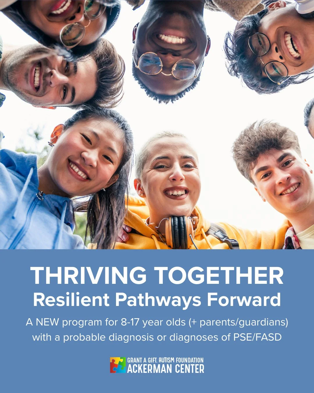 🌟 Thriving Together 🌟⁠
A supportive 12-week program for youth ages 8&ndash;17 with Prenatal Substance Exposure (PSE) or Fetal Alcohol Spectrum Disorder (FASD) &mdash; and their parents/caregivers.⁠
⁠
💪 Build resilience⁠
🧠 Learn brain-based strate