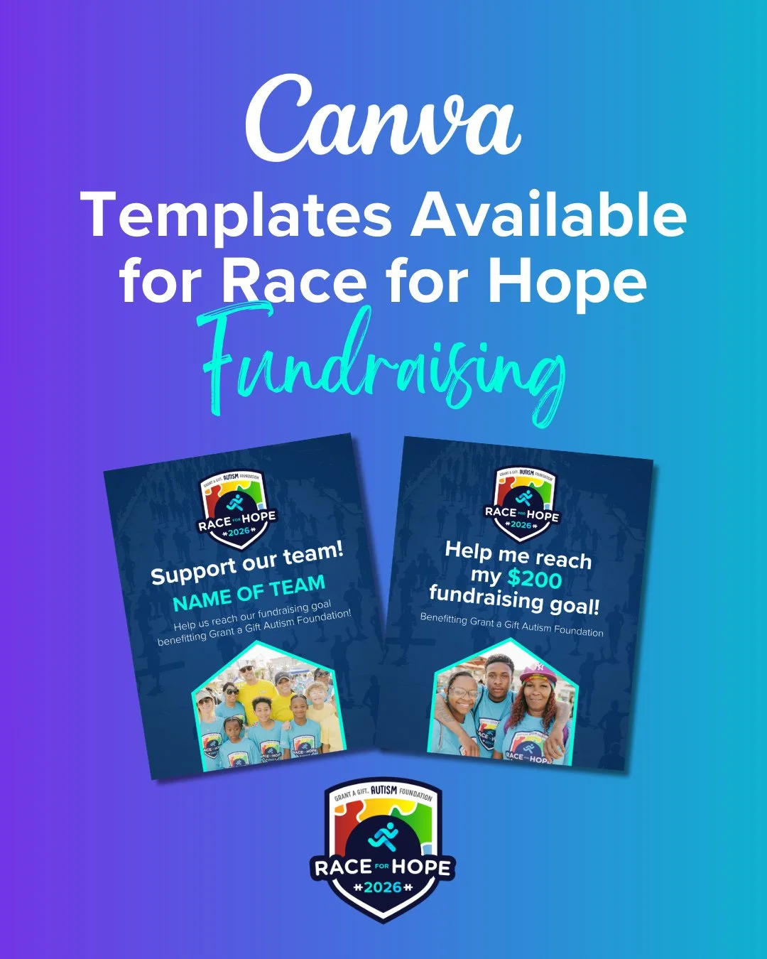 We&rsquo;ve made it so easy (and fun) to share your Race for Hope journey with customizable #Canva templates you can make your own in minutes!⁠
⁠
Think:⁠
📸 Swap in your team photo or family pics⁠
💙 Add your team name⁠
🎯 Update your fundraising goa