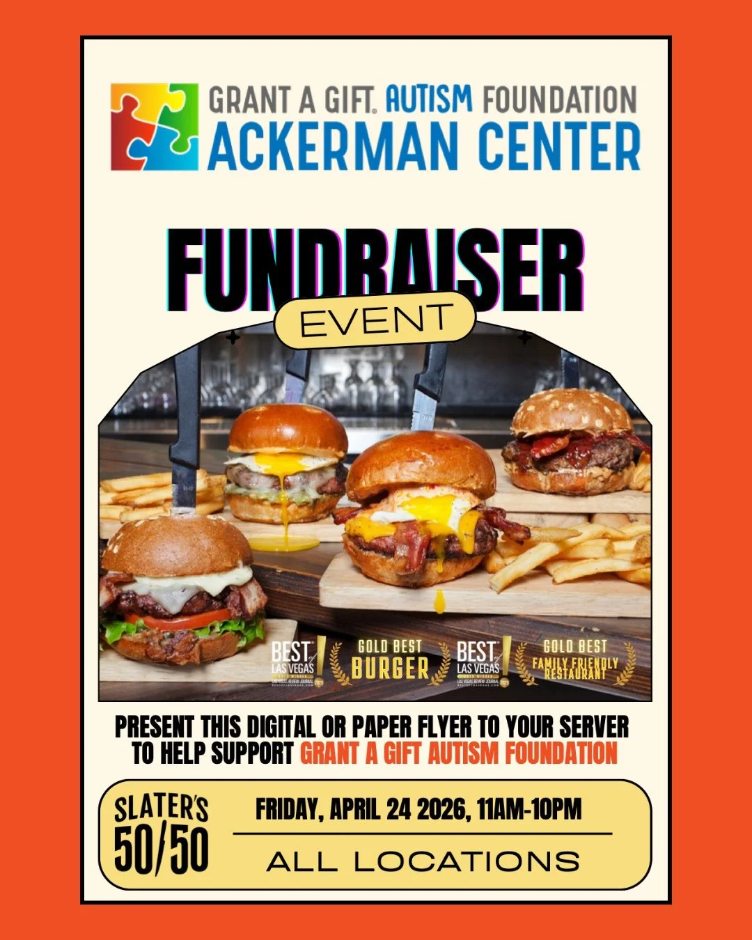 Burgers, bacon&hellip;and a little extra impact 🥓💙⁠
@slaters5050lv is serving up ALL the indulgence this Friday, April 24th from 11AM&ndash;10PM&hellip; and giving back while they do it.⁠
⁠
We&rsquo;re talking:⁠
✨ Vampire Dip in a bread bowl⁠
🥓 Ba