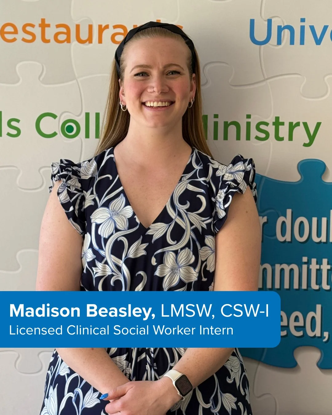 Meet Madison Beasley, LMSW, CSW-I 💙⁠
⁠
With over 10 years of experience across mental health and education, Madison has supported children and families in schools, clinics, in-home services, and community-based programs. Her background includes role