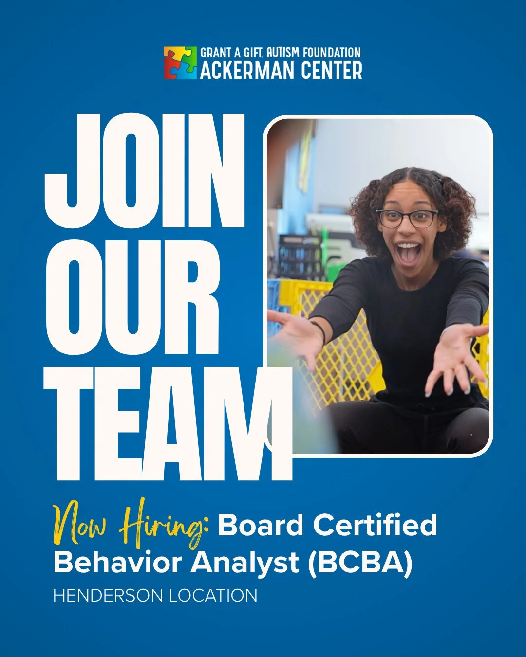 Looking for a career where you can make a lasting impact?⁠
The Grant a Gift Autism Foundation &ndash; Ackerman Center is now hiring Board Certified Behavior Analysts (#BCBA) for our Henderson location.⁠
⁠
Join a collaborative, multidisciplinary team 
