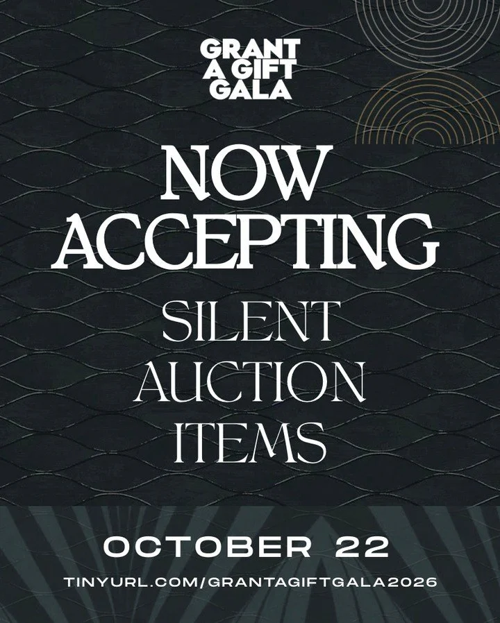 Silent Auction donations are now being accepted for the 2026 Grant a Gift Gala!⁠
⁠
Do you have a product, service, experience, or package you'd like to donate? Your contribution will be featured in front of more than 1,000 guests while helping raise 