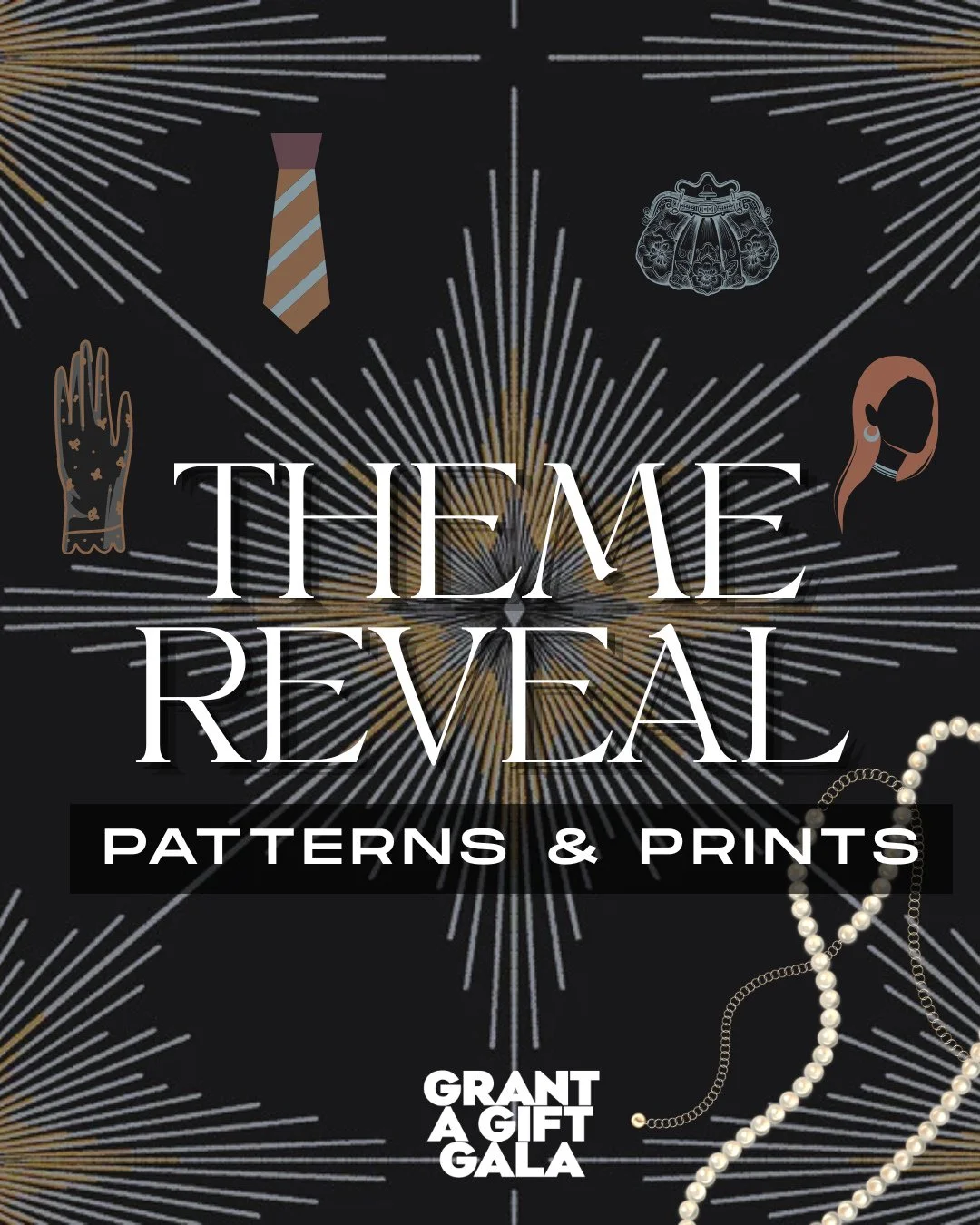 ✨ The reveal is here.⁠
Introducing the theme for the 16th Annual Grant a Gift Gala: Patterns &amp; Prints.⁠
⁠
We chose this theme because patterns are more than beautiful. They tell a story.⁠
Patterns grow.⁠
They evolve.⁠
They adapt.⁠
They become str