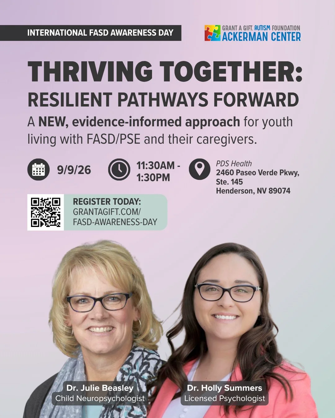 In recognition of International FASD Awareness Day, join us on September 9th for Thriving Together: Resilient Pathways Forward, an innovative, evidence-informed therapy intervention developed to address a significant gap in services for youth living 
