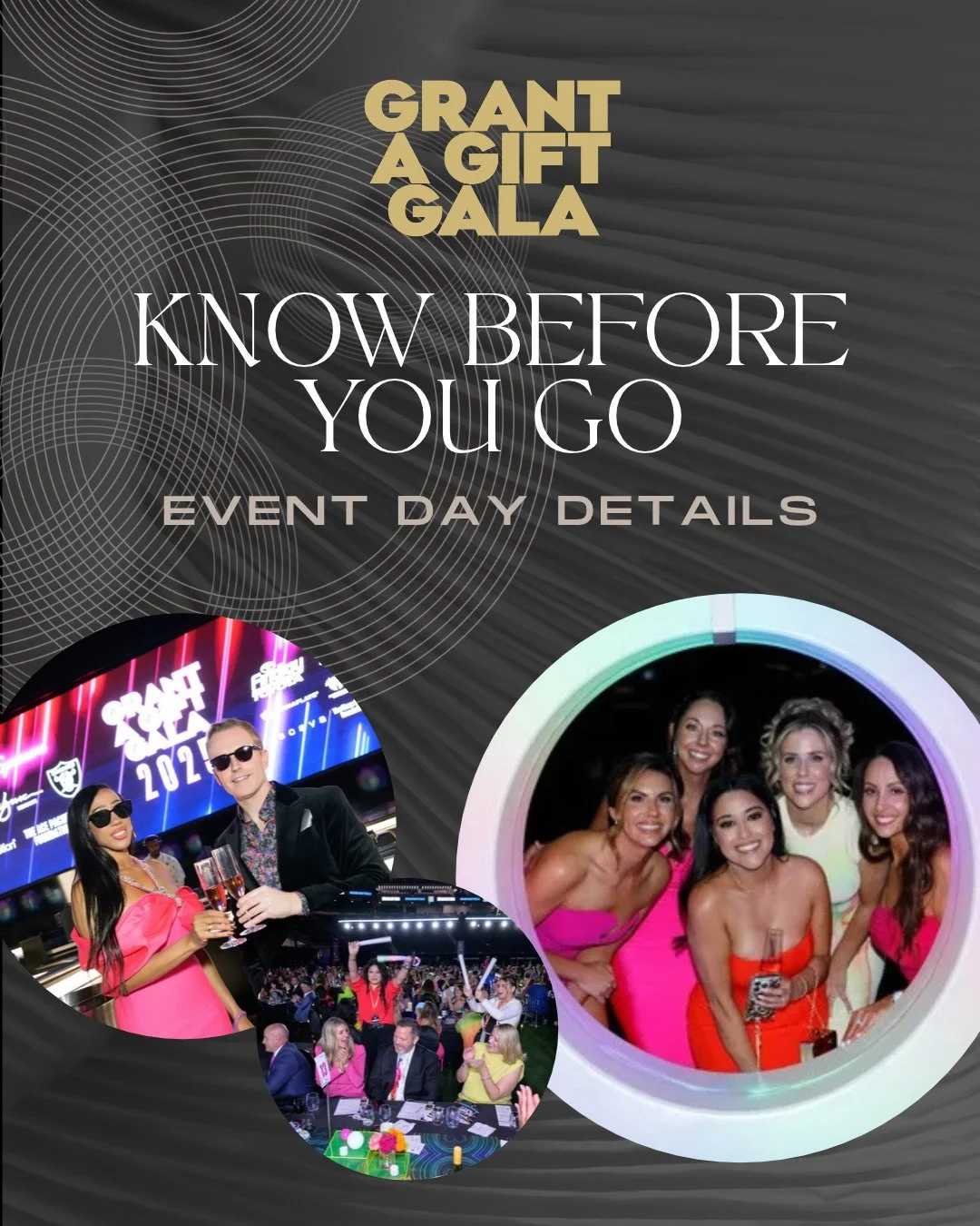 The 16th Annual Grant a Gift Gala is almost here! Before you join us on the field at Allegiant Stadium, here are a few important details to help you get ready:⁠
⁠
📅 Thursday, October 22nd⁠
📍 Allegiant Stadium⁠
👗 Attire: Cocktail chic with Patterns