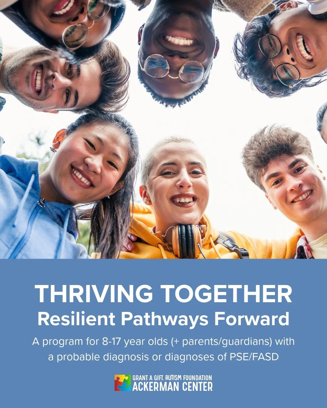 🌟 Thriving Together 🌟⁠
A supportive 12-week program for youth ages 8&ndash;17 with Prenatal Substance Exposure (PSE) or Fetal Alcohol Spectrum Disorder (FASD) &mdash; and their parents/caregivers.⁠
⁠
💪 Build resilience⁠
🧠 Learn brain-based strate