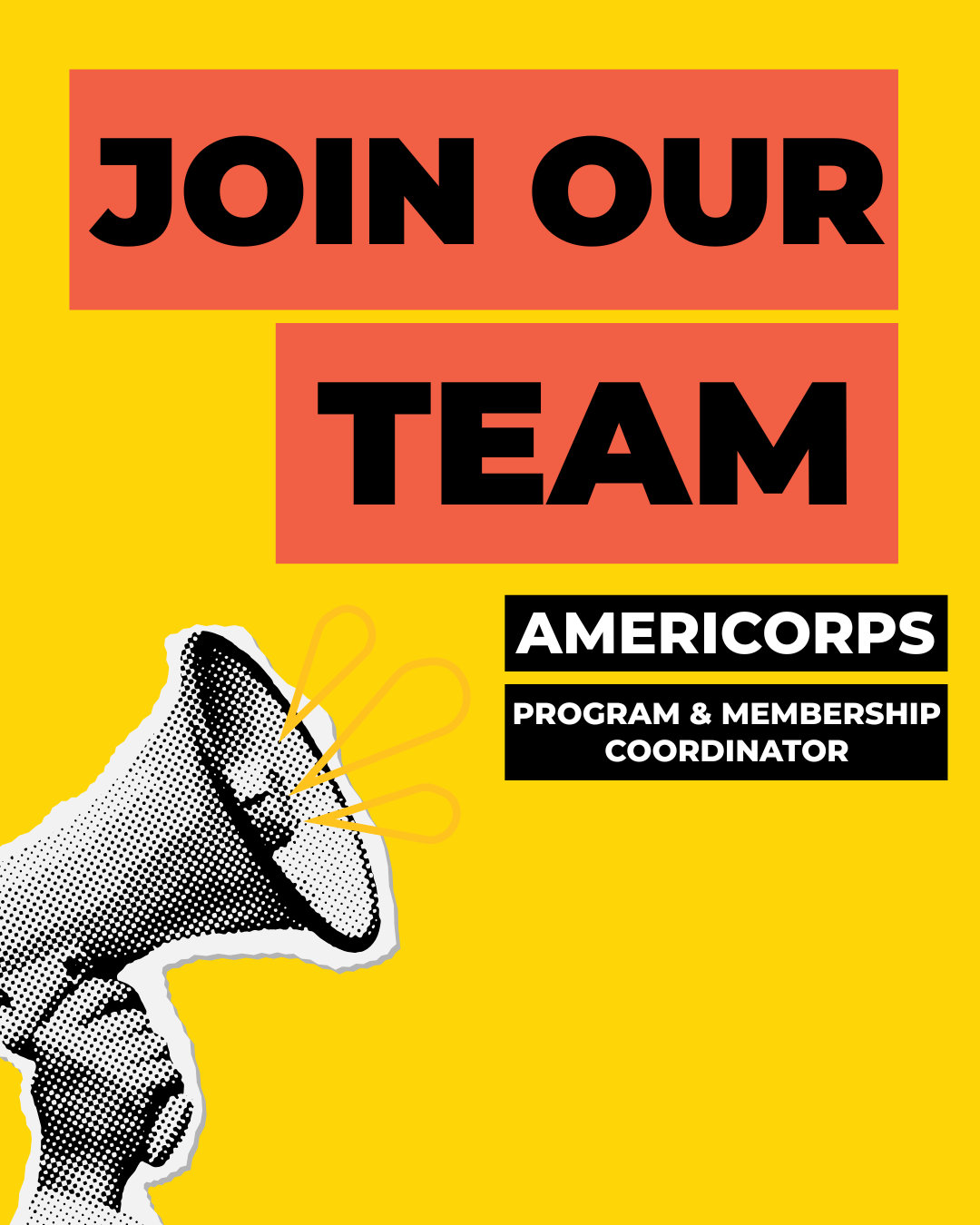 We’re hiring an Americorps VISTA member!