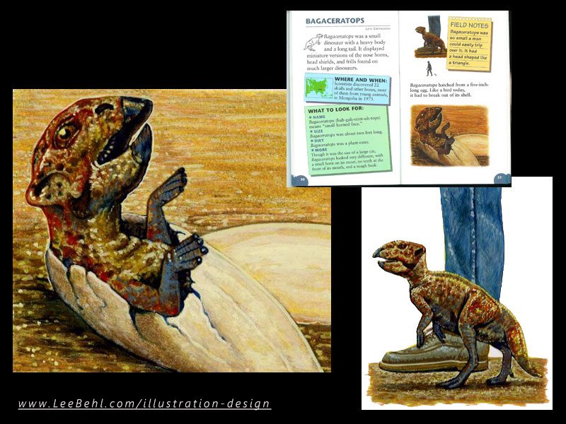 Pages 3 & 4: "Bagaceratops"