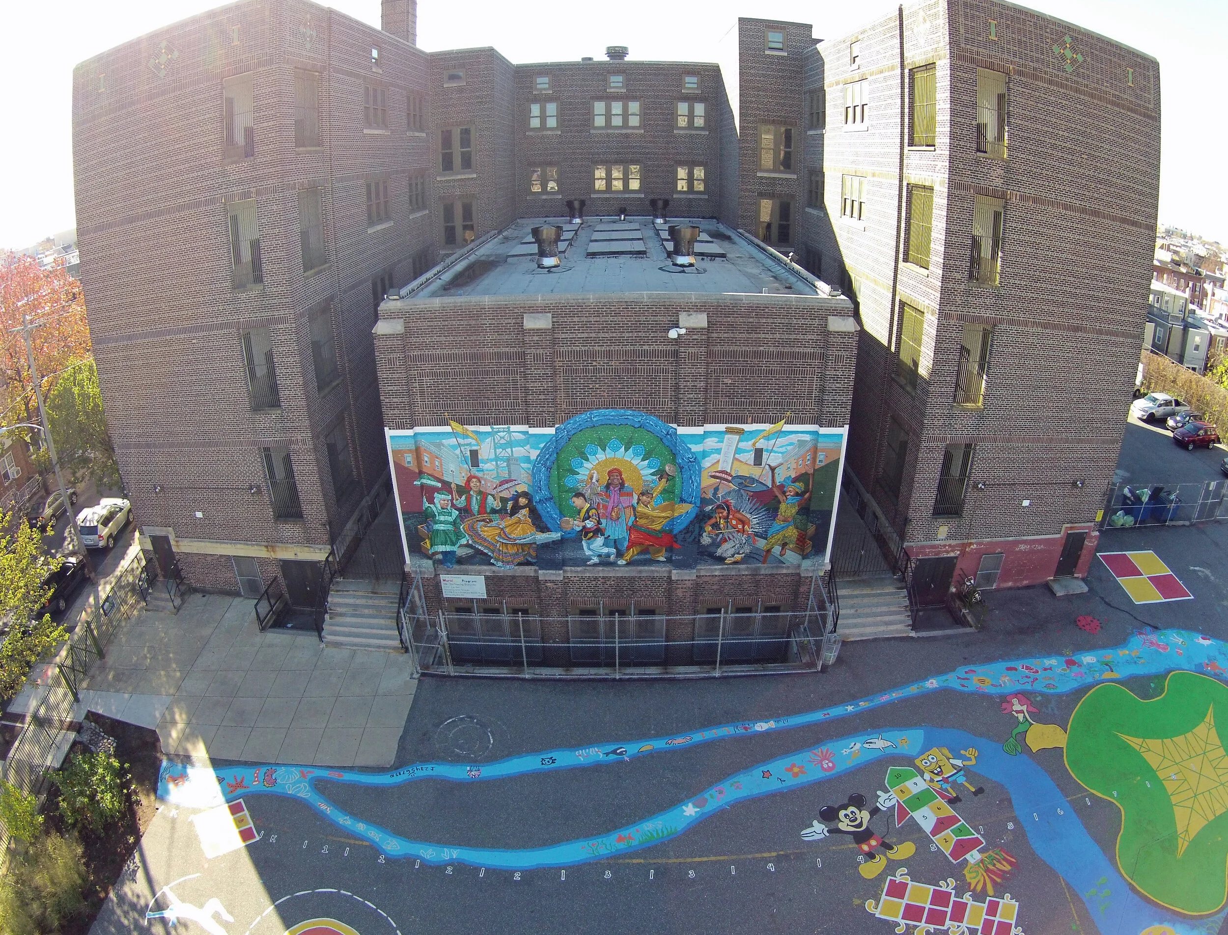 [Drone Shot]-Nebinger School Mural