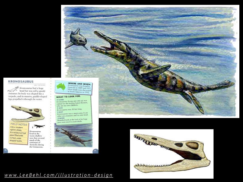 Pages 7 & 8: "Opthalmosaurus"
