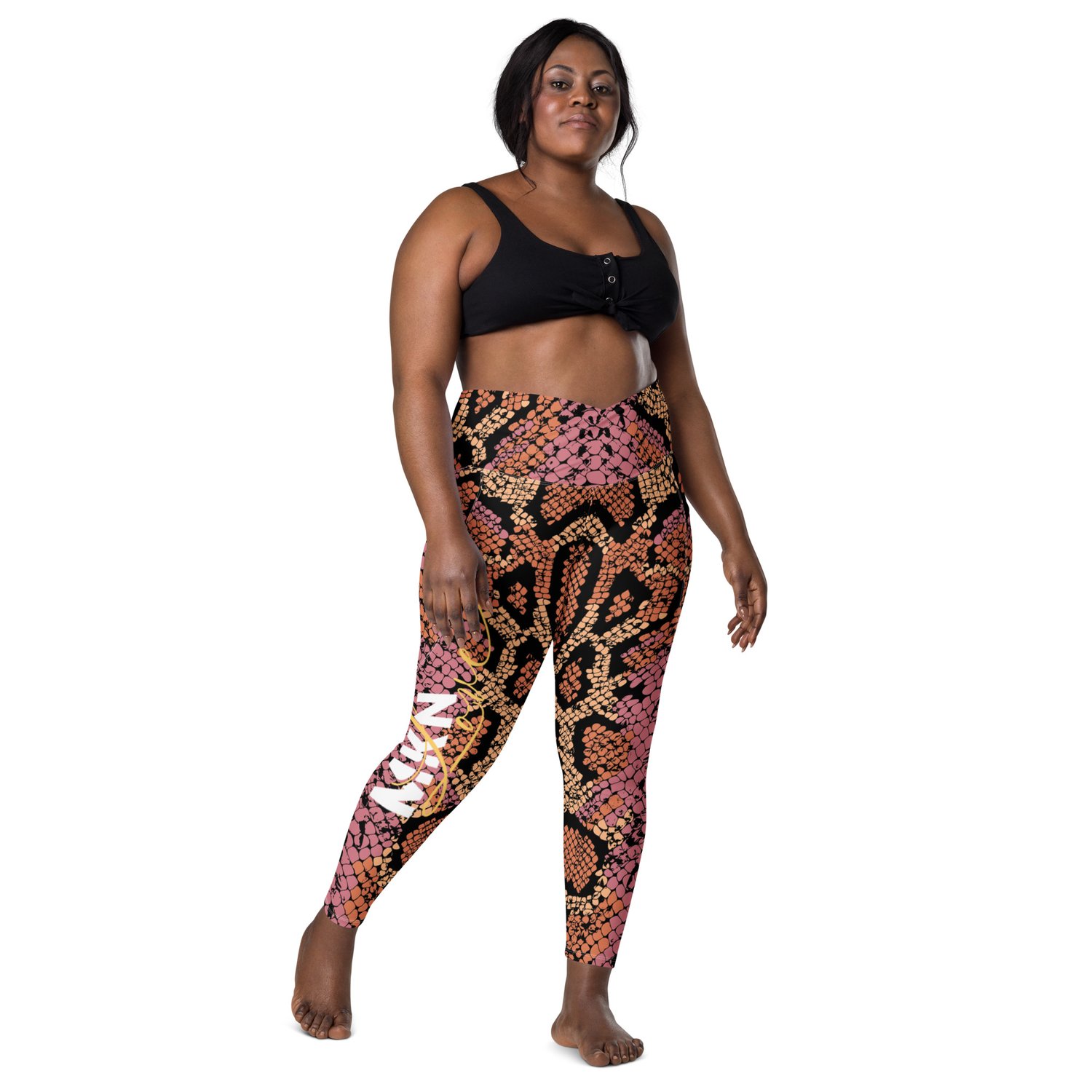 PYNK MKN LOVE Crossover leggings with pockets — MKN Love Lifestyle Brand