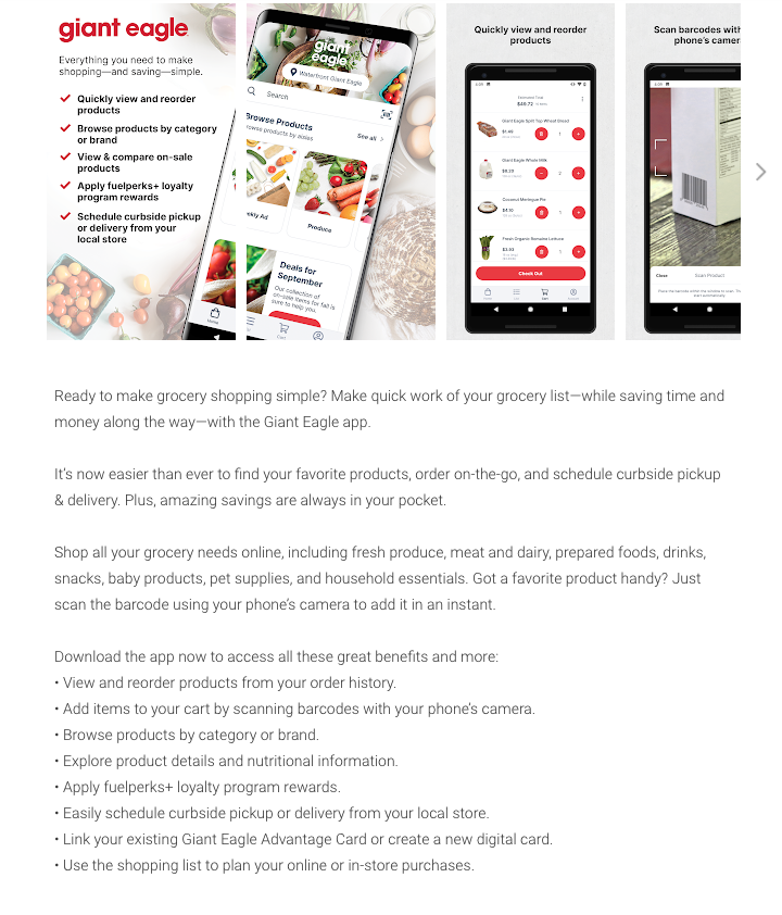 Giant Eagle App Store SEO.png