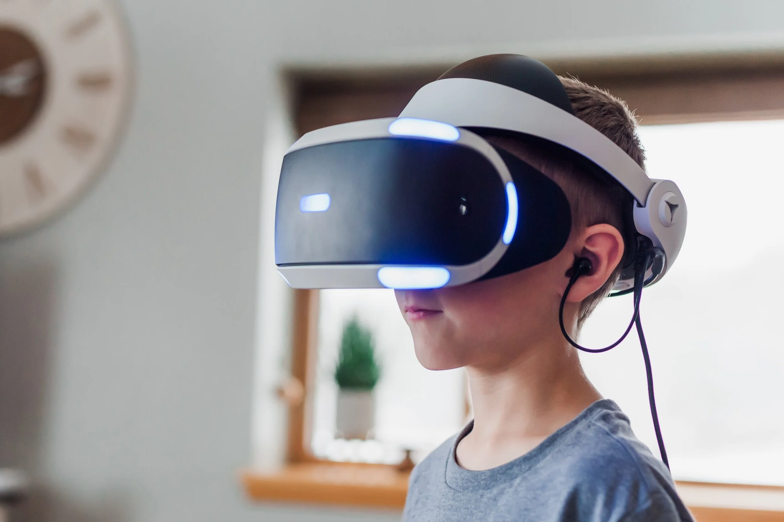 a child using a VR headset