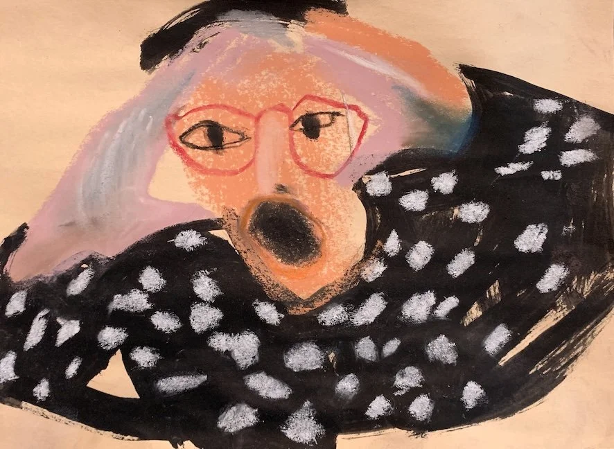  Pastel, Ink  9 × 12”  2026 