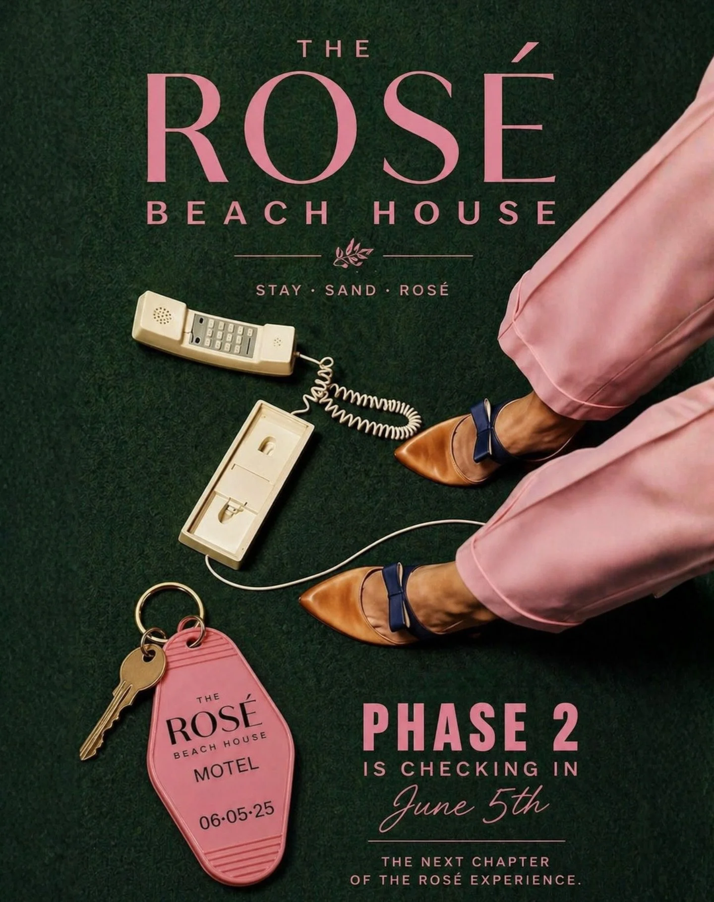 Phase two is calling&hellip; and summer&rsquo;s on the line 📞

New suites at The Ros&eacute; Beach House are ready for summer stays starting June 5. ☀️

Booking info goes live soon.
Tap the link in our bio to sign up to be first in line. ✨🏠

#PHASE
