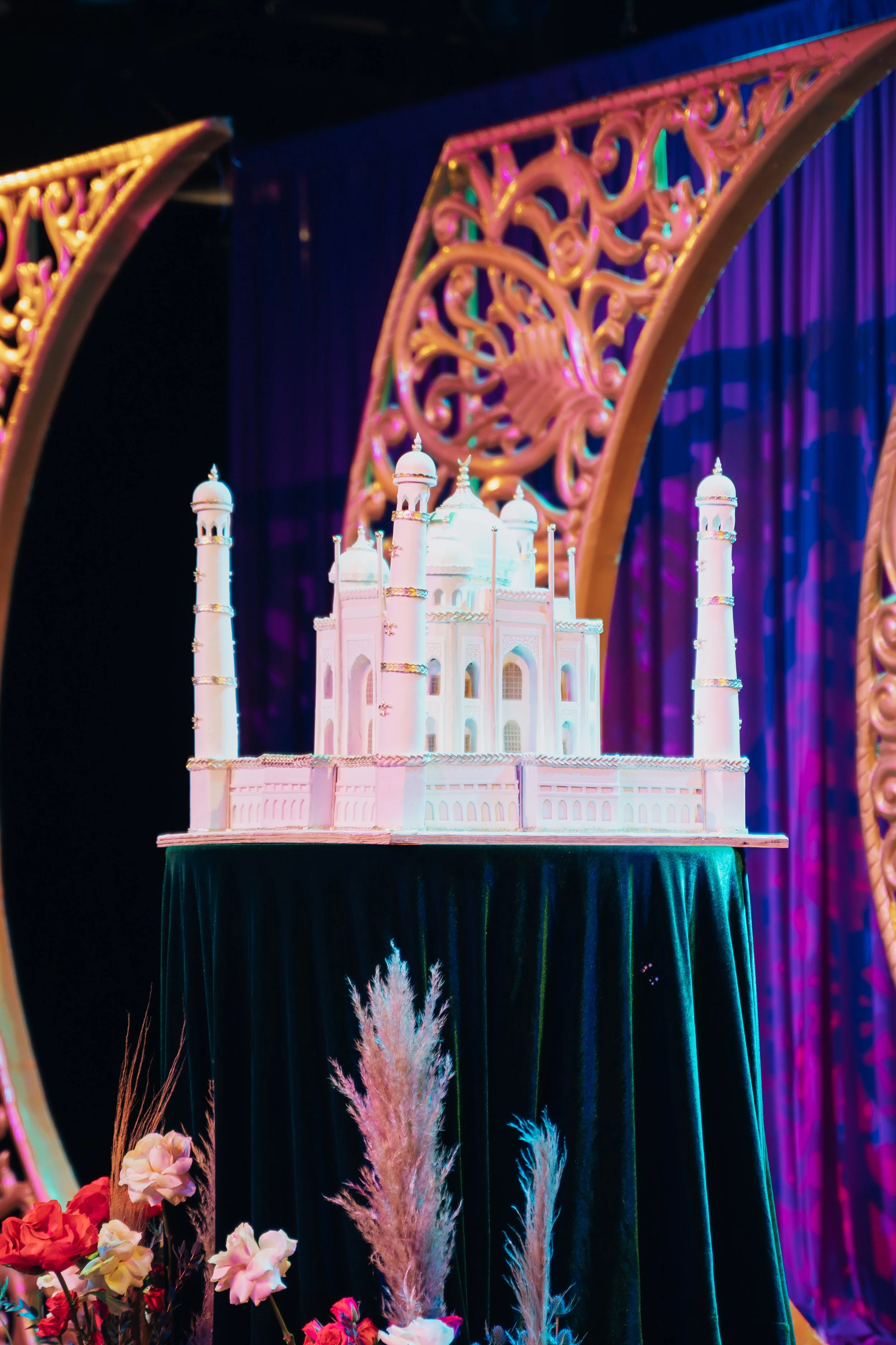 Taj Mahal Birthday Cake by CAKED Las Vegas. Luxe Arabian Night's Birthday Party in Las Vegas.  Luxury Event Planner Andrea Eppolito.  Images be MESUS Studio.