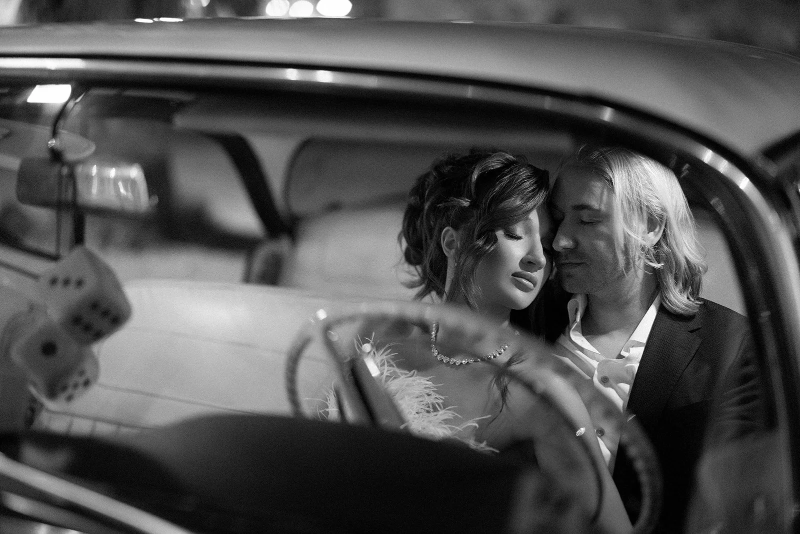 Izzi and Luke’s downtown las vegas engagement shoot.  Luxury wedding planner Andrea Eppolito.  Photos by Nicole Hubbs.