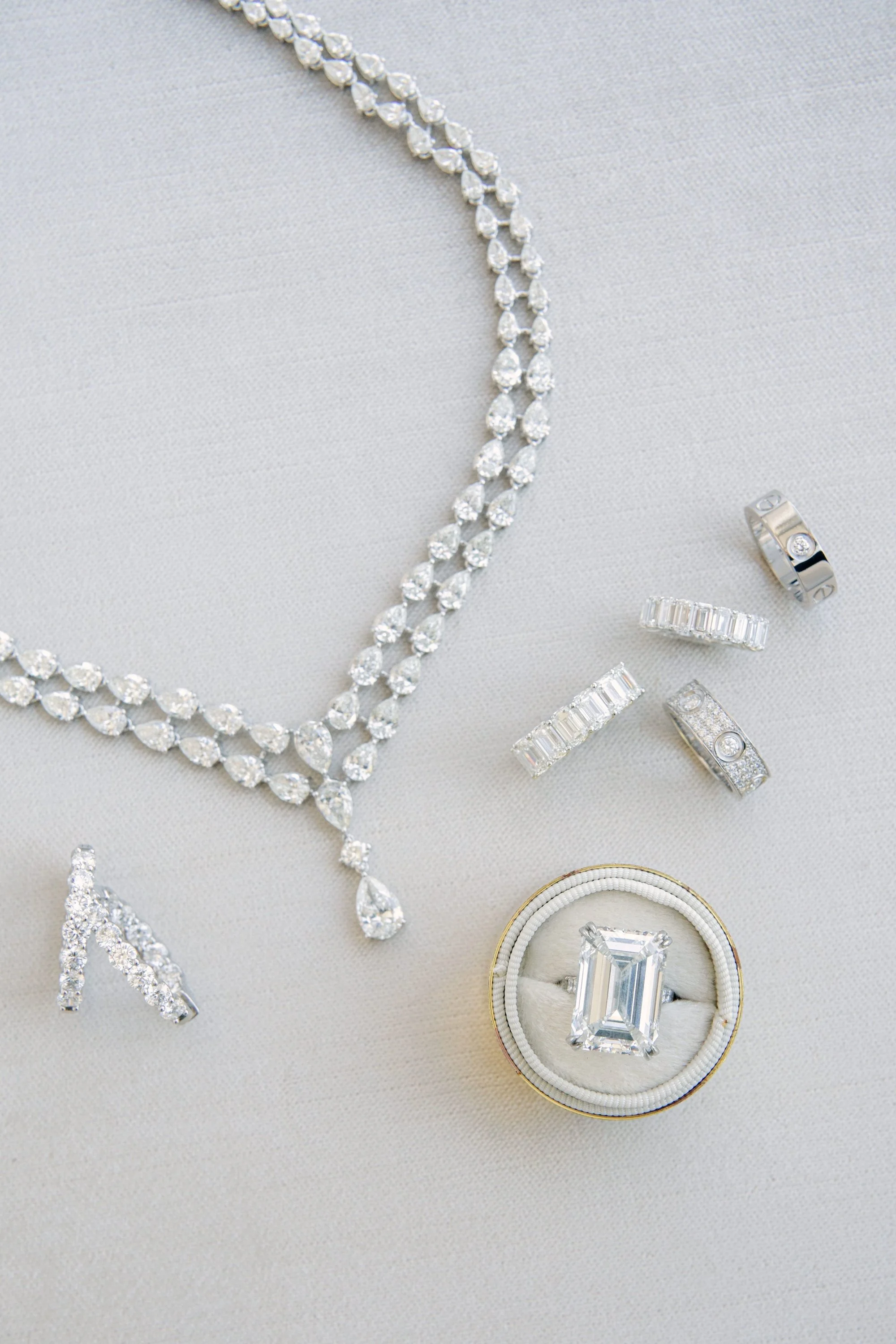 High diamond couture wedding jewelry.  Luxury Las Vegas Wedding Planner Andrea Eppolito.