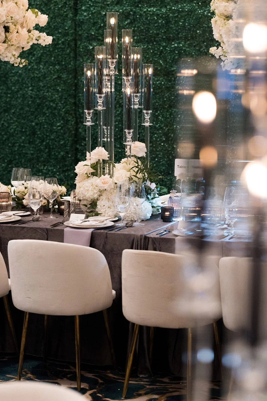White and Green Las Vegas Wedding