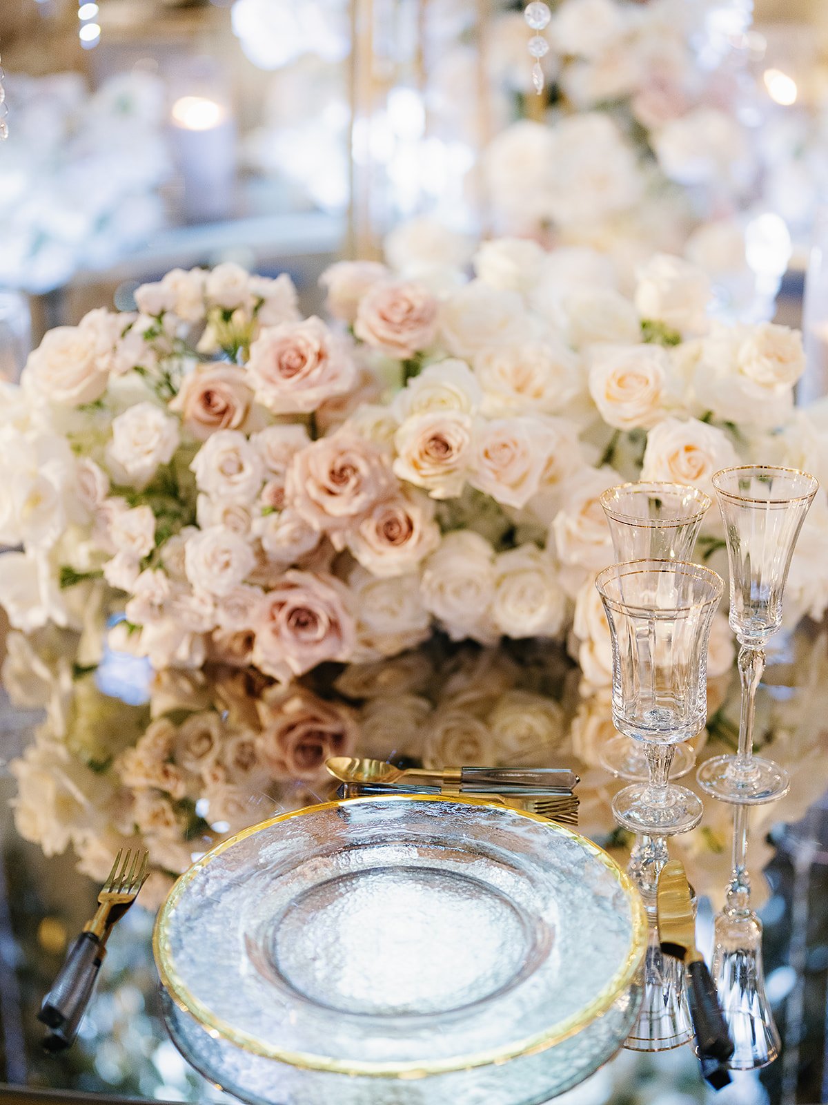 Luxury fairytale placesettings for a wedding