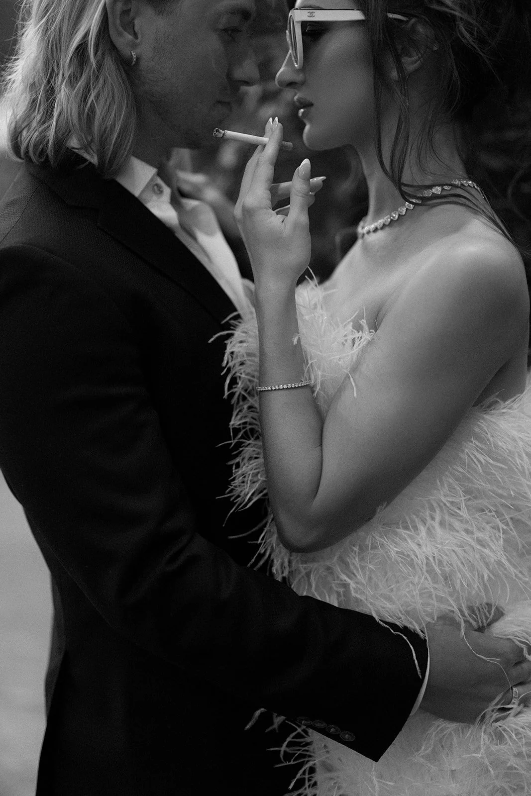 Izzi and Luke’s downtown las vegas engagement shoot.  Luxury wedding planner Andrea Eppolito.  Photos by Nicole Hubbs.