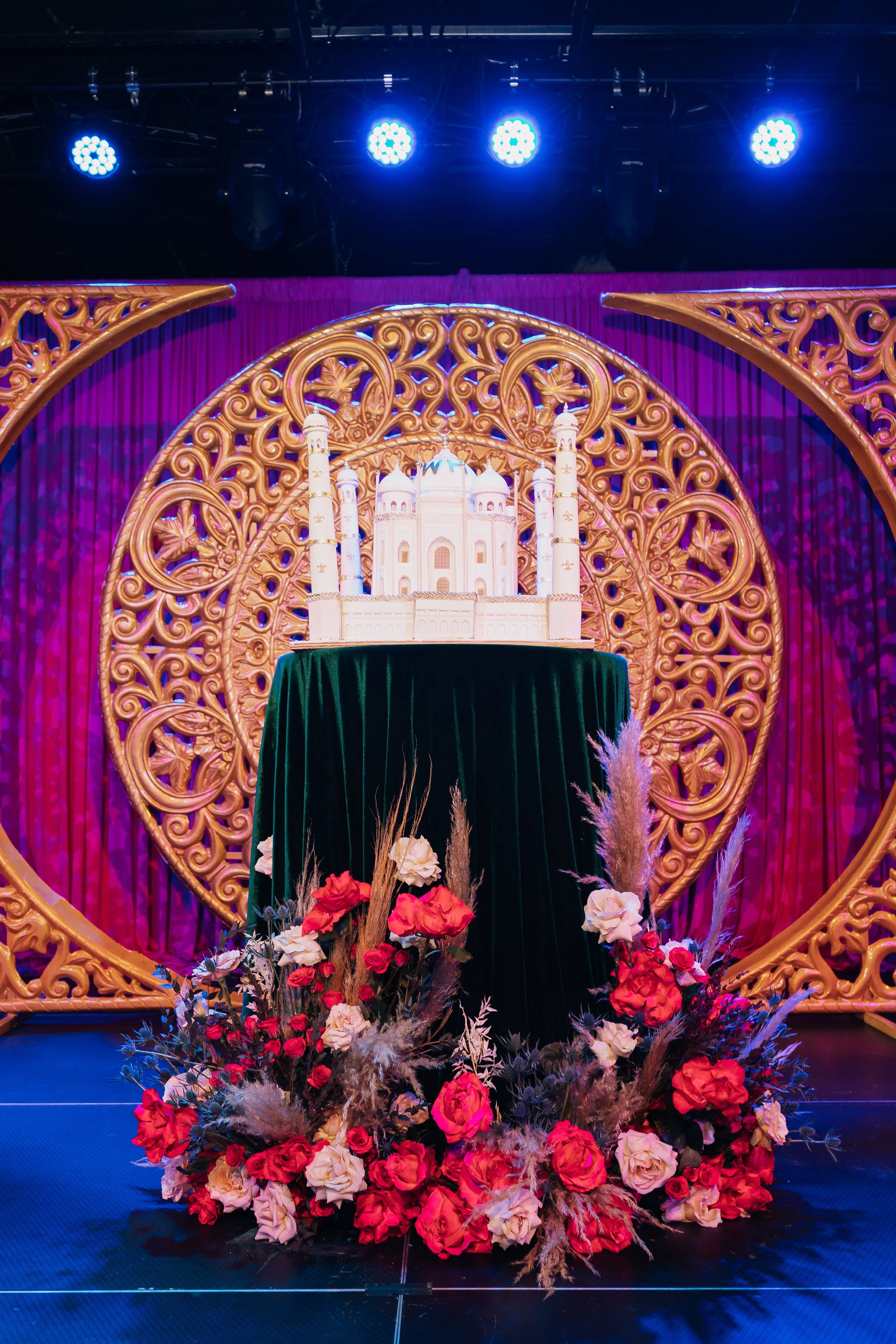Taj Mahal Birthday Cake by CAKED Las Vegas. Luxe Arabian Night's Birthday Party in Las Vegas.  Luxury Event Planner Andrea Eppolito.  Images be MESUS Studio.
