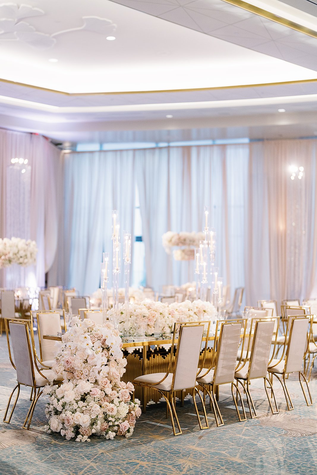 Luxury wedding reception decor
